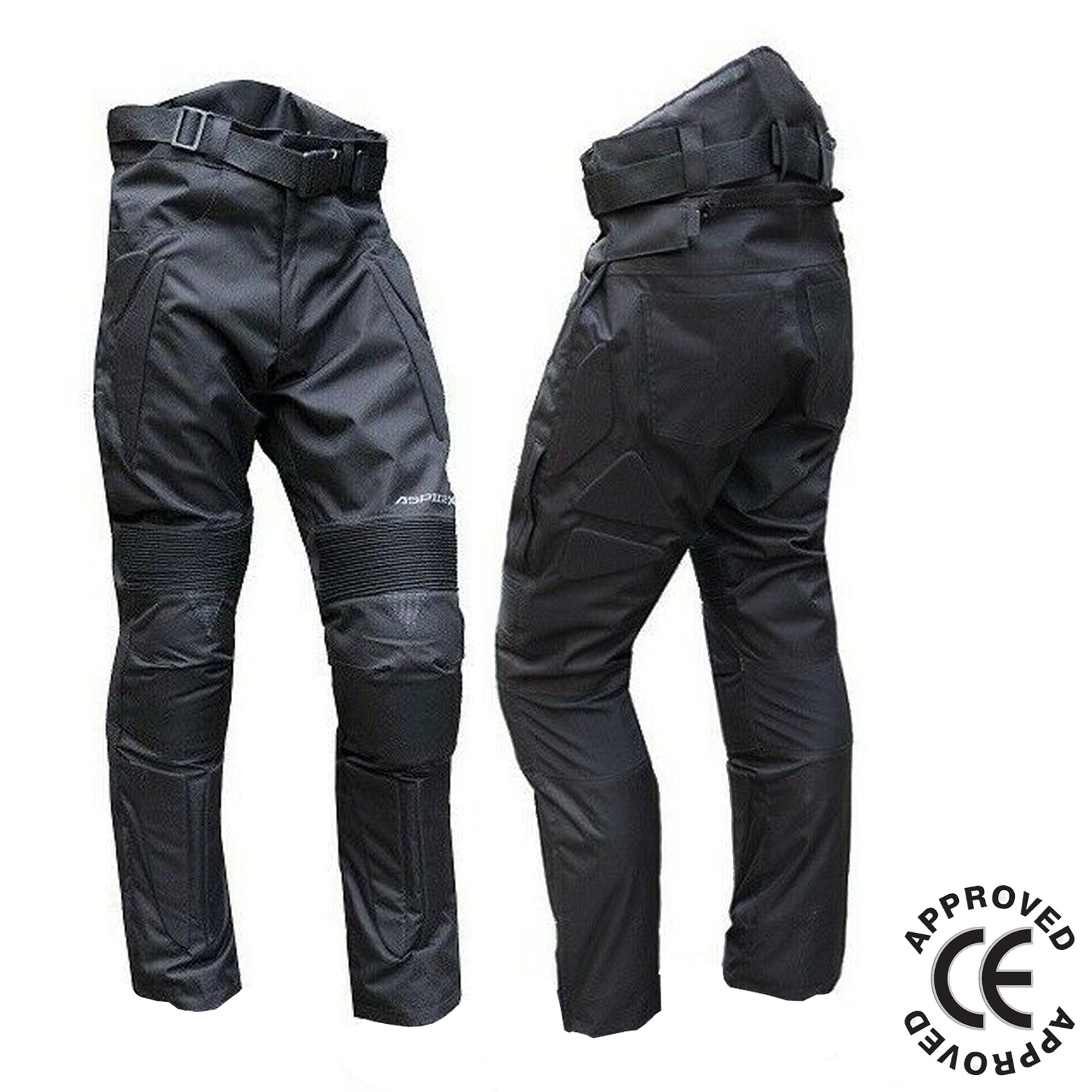 Pantaloni Moto Tessuto impermeabile Ventila' Con Protezioni CE Sfoderabile