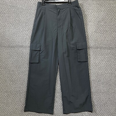 Wilo Parachute Fly Cargo Pants Women's Size Medium Dark Grey High Rise Pockets