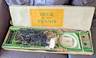SELTEN - VINTAGE SCHIFFE IN SCHACHTEL - DECK ODER RING TENNIS - MAKER B.G.L LONDON