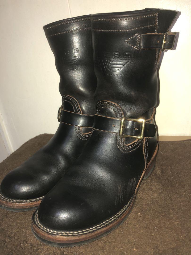VIBERG Boots Leather Black Engineer Boots Size US 7.5D | eBay