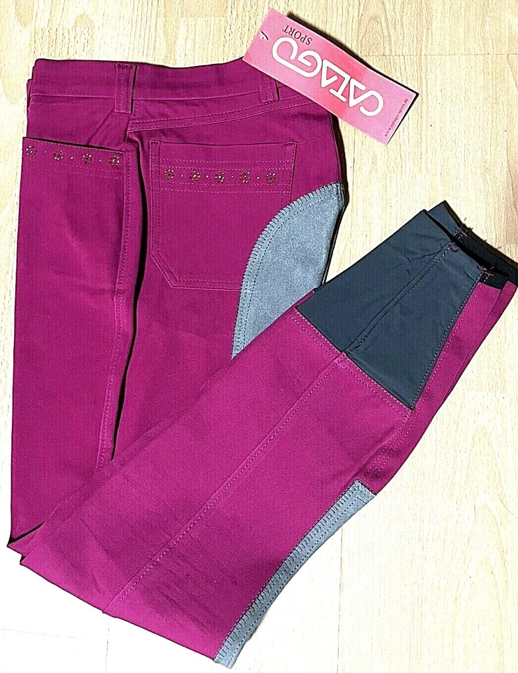 Damen Reithose CATAGO Vollbesatz pink grau 4-pockets  38 36 Strass NEU %% UVP80€ - Bild 3 von 4