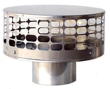 Round Stainless Chimney Cap 6" Diameters 