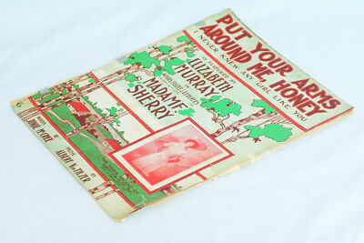 Put Your Arms Around Me Honey Alta Virginia Houston 1910 Antique Sheet Music