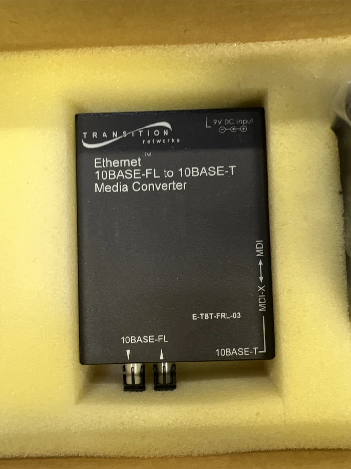 NIB TRANSITION NETWORKS E-TBT-FRL-03 CONVERTER ETHERNET 10BASE-FL S86 - Image 2 of 4