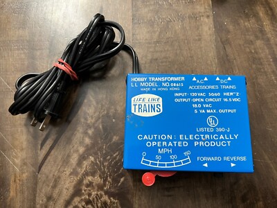 Life-Like Trains T-615 390-J Hobby Transformer/Model Train Controller Not Tested
