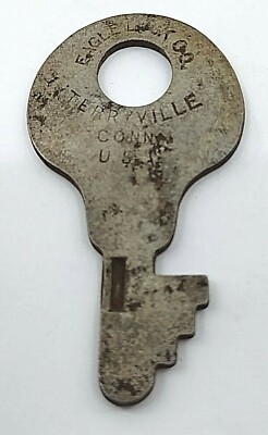 Vintage Key Flat Eagle Lock Terryville CT USA Appx 44 mm Replacement Steampunk