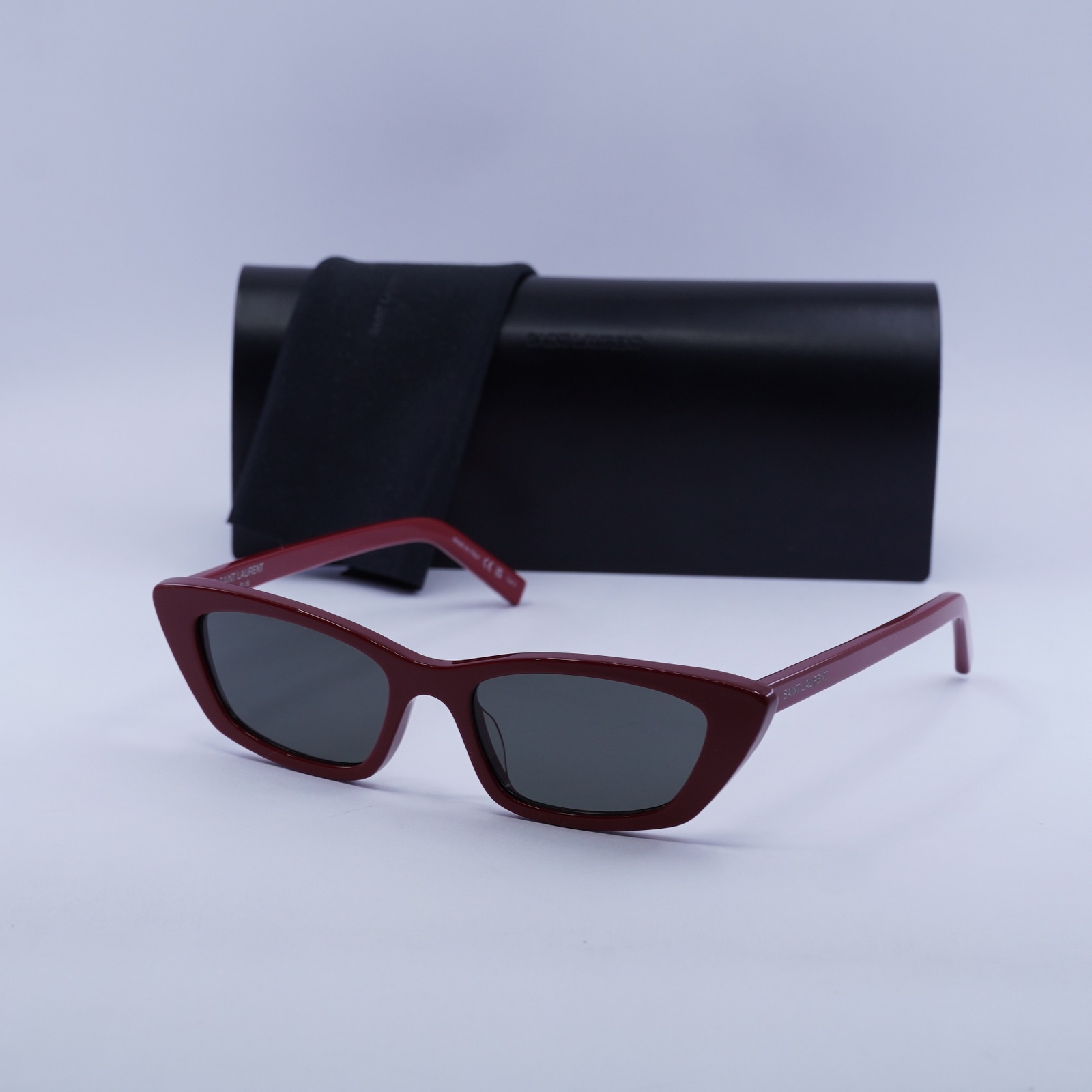 Occhiali da sole Saint Laurent SL277 012 rosso grigio 52 18 145 nuovi autentici