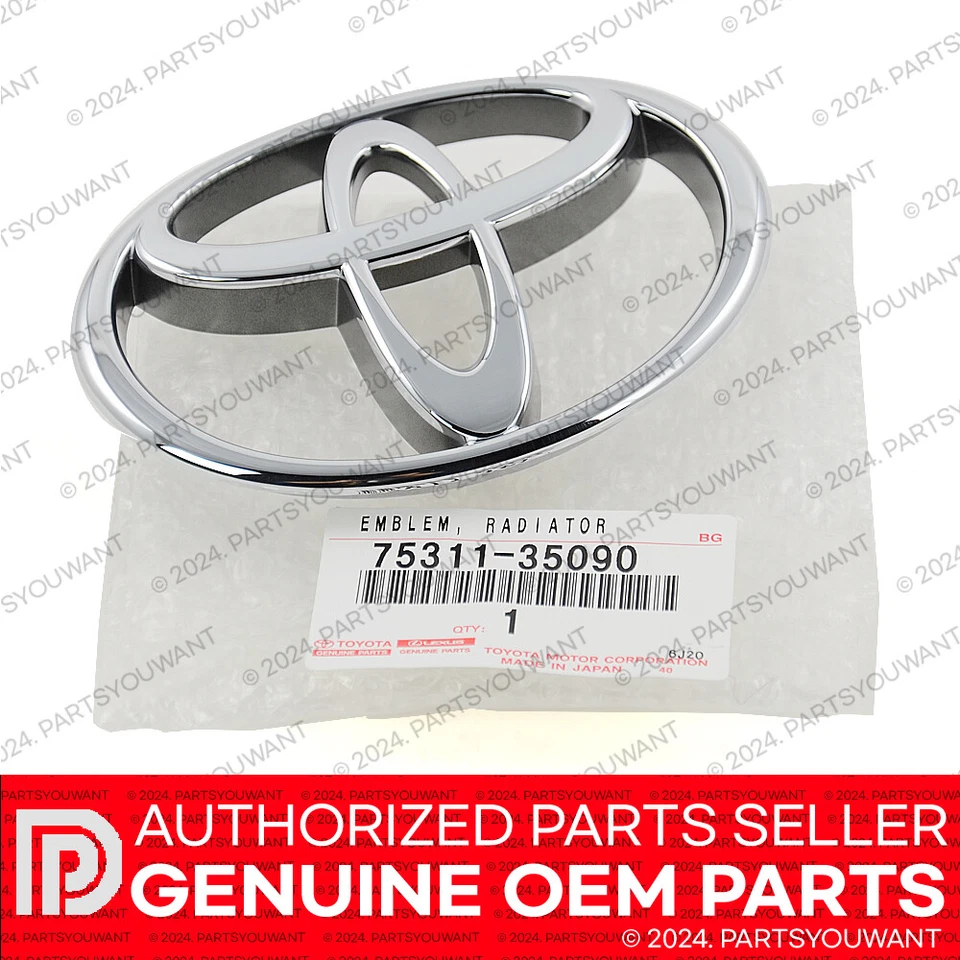 Emblema de parrilla delantera original OEM Toyota Tacoma 4Runner Pickup T100 75311-35090 Foto 2 de 4