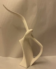 Mid Century Modern Bird Gull Sculpture Ceramic  15” Tall