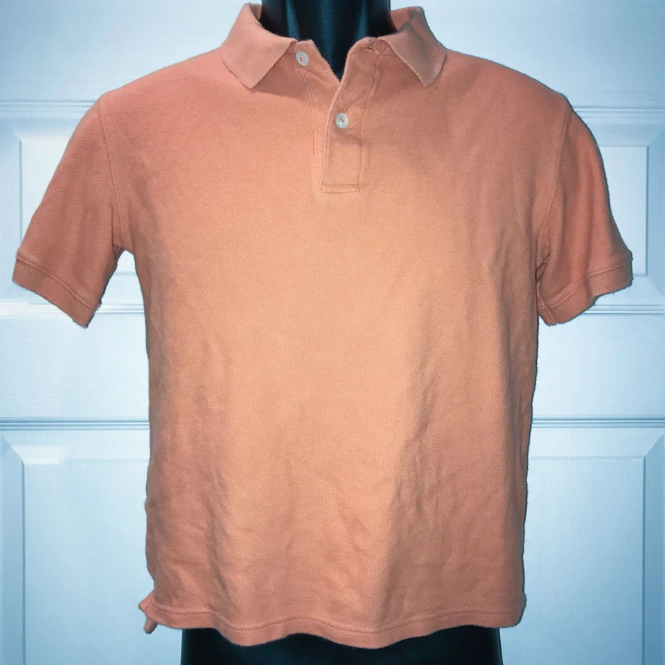 Camisa Polo J. Caqui Niños Naranja Manga Corta Talla Mediana 100% Algodón Foto 2 de 4