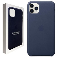 Apple Leather Case For Iphone 11 Pro Max Midnight Blue For Sale Online Ebay