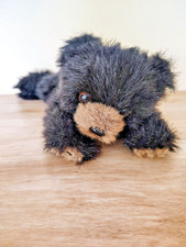 The Bearington Collection Black Bear Stuff Animal Plush Toy 5.5 " x 12" Bear Cub