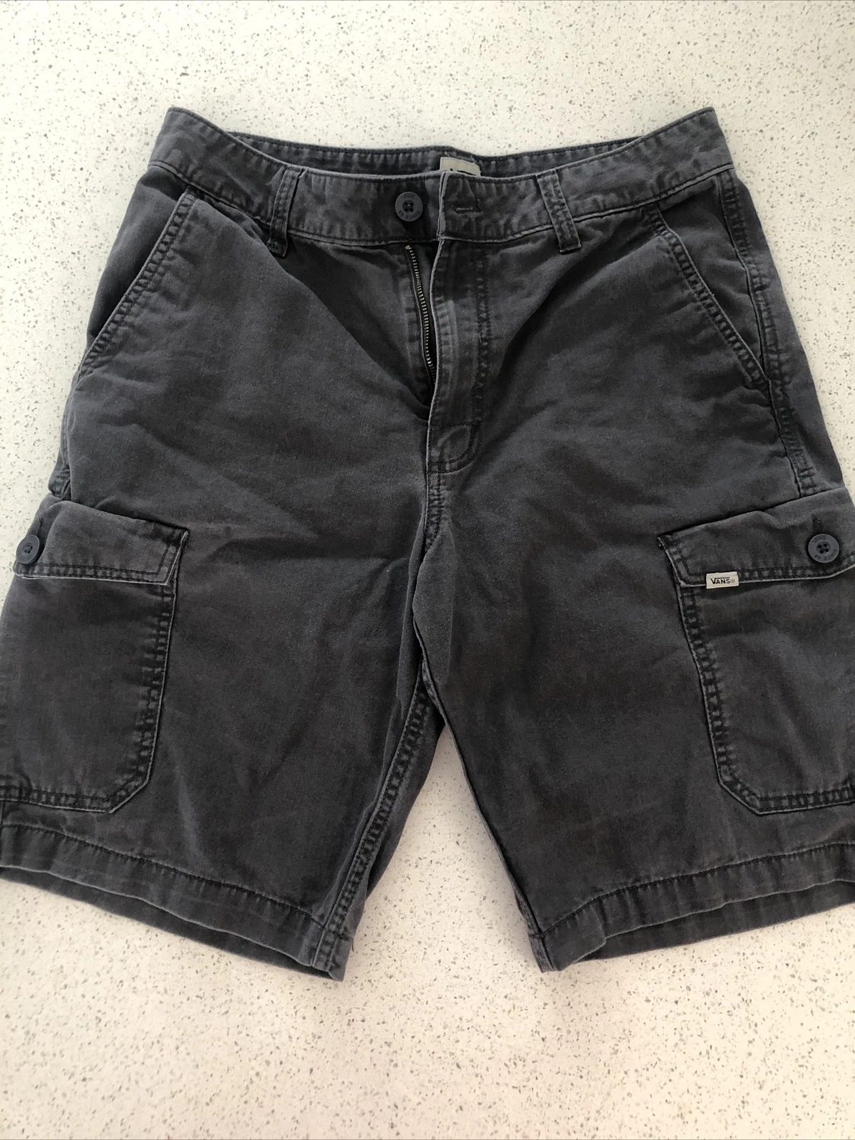 VANS OFF THE WALL PANTALONCINI CARGO 30 VITA GRIGIO