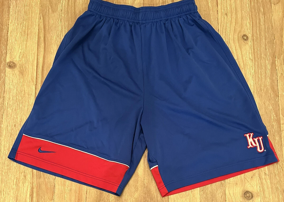 Kansas Jayhawks KU Nike Team Dri Fit Basketball Shorts Men s