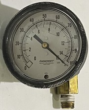 Vintage Pressure Gauge ASHCROFT Duralife Glycerin Filled 100 Psi