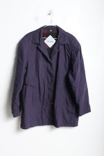 Klass Womens Tartan Lined Mac Jacket - Purple - Size Large L (b8)