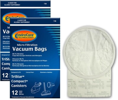Envirocare Vacuum Cleaner Dust Bags fit TriStar Compact 24 pack