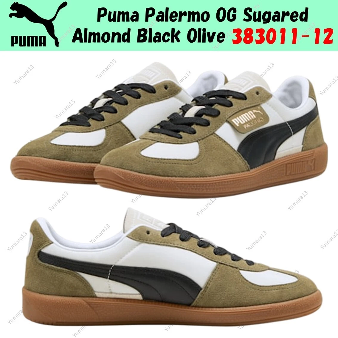 Puma Palermo OG Sugared Almond Black Olive 383011 12 taglia uomo