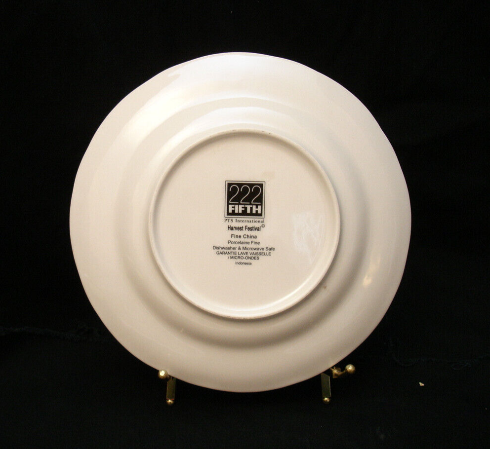  Dinnerware　Harvest Festival　プレート Harvest Festival by 222 Fifth SALAD PLATE 8 5/8