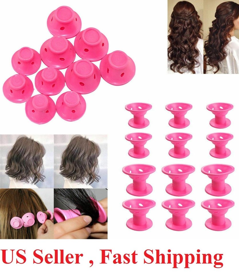 30PCS Magic Hair Curlers Rollers Silicone No Clip Formers Styling Curling  Tool | eBay