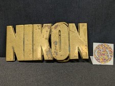 Rare Vintage 1978 Nikon Solid Brass Belt Buckle Baron 4337 Camera Photography