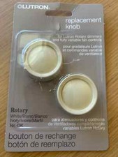 Rotary Replacement Knobs, New, 2 Ivory, Lutron, Dimmer Switch, Only needed white