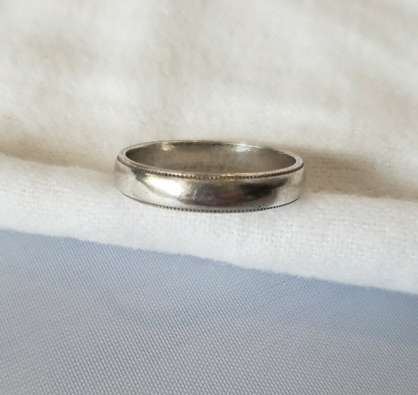 Solid Sterling Silver Classic Half-round Wedding … - image 4