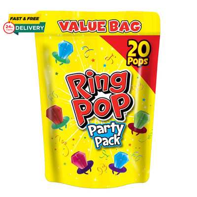 Ring Pop Candy, Valentine'S Lollipops, 20 Ct Party Favors in Assorted Fruity Fla