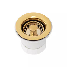 2 In. Bar Basket Strainer Drain, Polished Brass