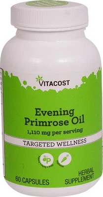 Vitacost Evening Primrose Oil - Cold-Pressed - 60 Capsules NEW SEALED