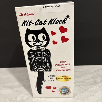 The Original Kit-Cat Klock with Rolling Eyes & Wagging Tail Black Made In USA