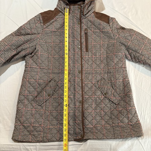 LAUREN RALPH LAUREN Quilted Hooded Coat Puffer Jacket Houndstooth Womens 2XL - Picture 12 of 16