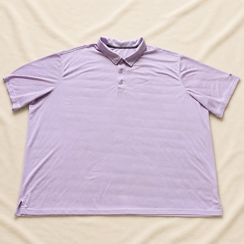 Reebok Speedwick Polo Shirt Mens 6XL Pale Purple Lilac Short Sleeve Big and Tall