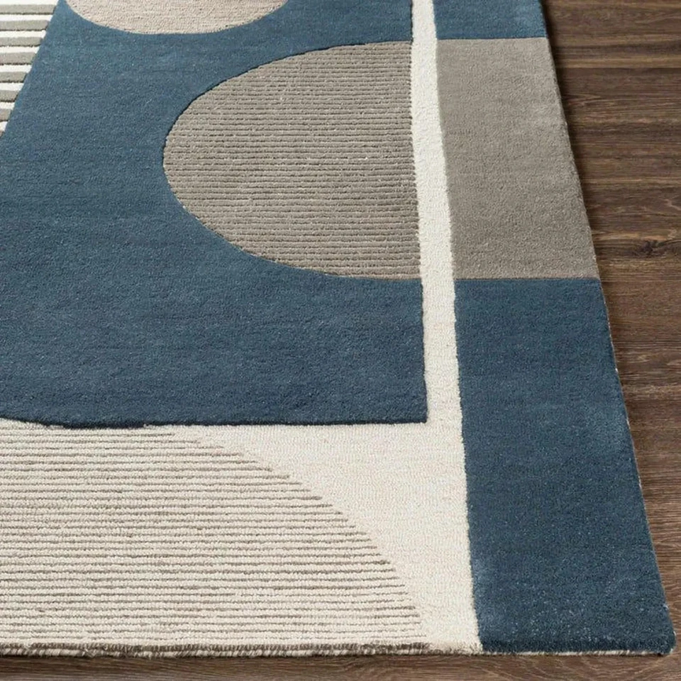 New Hand Tufted 100% Wool Rug Color Multicolor Handmade Luxury Carpet Area Rug - Image 3 of 3