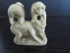 Vintage Chinese Stone Carving Monkeys Forming a Pyramid & Lion — photo 2