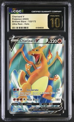 New ListingCGC Pristine 10 - Charizard V #153 Pokemon Brilliant Stars