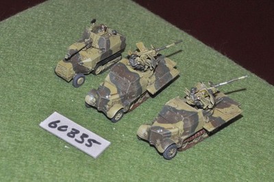 15mm ww2 / german - 3 anti aircraft vehicles - tanks (60835)