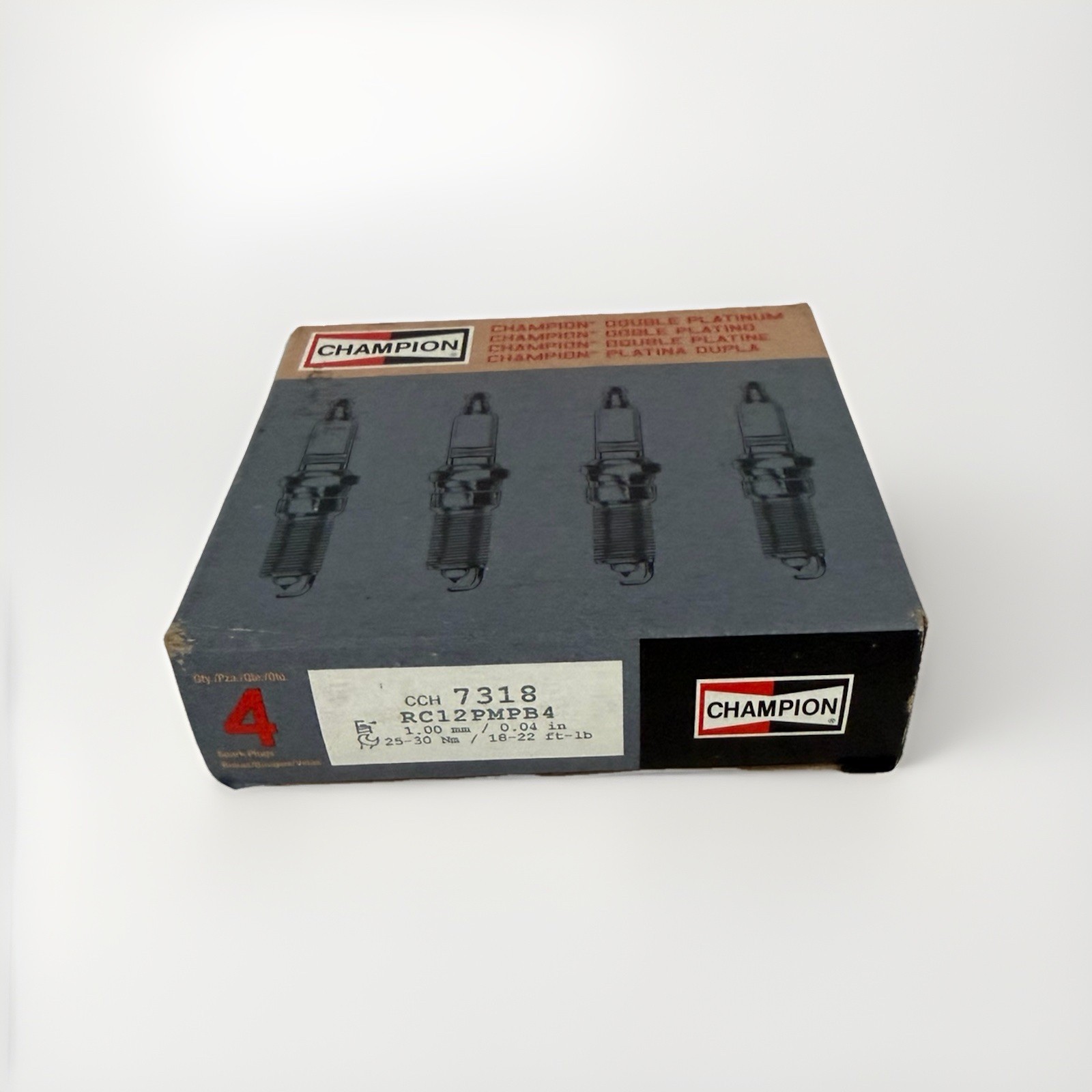 Champion 7318 Double Platinum Spark Plug Set of 4 Fits Ford 4.6L 5.4L V8