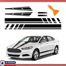 6pcs Racing Stripes Car Decal Kit - 2 Hood Side Mirror Stickerscolor Black 6pcs Racing Stripes Car Decal Kit - 2 Hood Side Mirror Stickerscolor Black