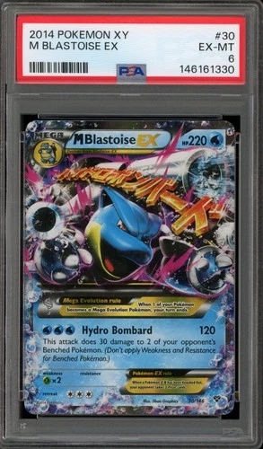 Pokemon M Blastoise EX XY Holo Rare #30 PSA 6