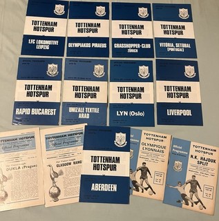 Small Collection Of Tottenham Hotspur Spurs European Home Programmes Fair Cond