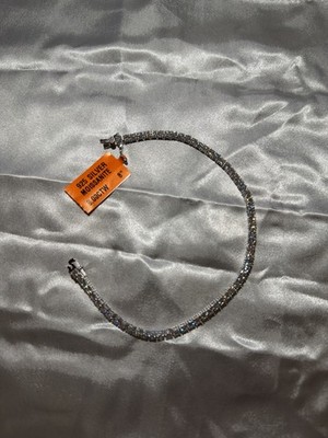 Neu 925 Sterlingsilber 3 mm 8 Zoll 8,0 ctw VVS D Moissanit Tennisarmband