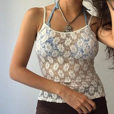 Y2K lace cami top