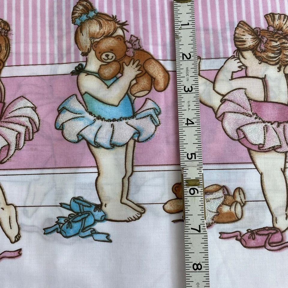 Daisy Kingdom Fabric Ballerina Babies Border 33” x 26” Piece READ - Image 3 of 4