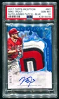 2017 Topps Inception Mike Trout Patch Auto /15 Blue PSA 10 Autograph