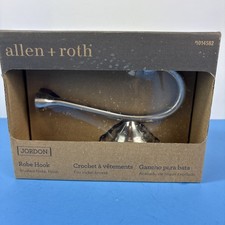 Allen  Roth Jordon Double Robe Hook Brushed Nickel Towel Hook 1014582