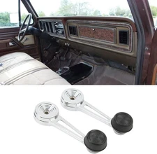 2x Chrome Inside Interior Window Crank Handle Pair Set NEW for Ford Pickup NEW