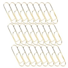 2 Box Simple Metal Pen Clip Notebook Bills Pencil Holders Paper Clip (Gold)
