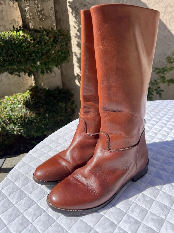 A.P.C. Botas de equitación RUE MADAME PARIS altas de cuero marrón coñac para mujer talla 36 6 Foto 3 de 4