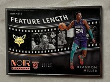 2023-24 Panini Noir Feature Length Metal Frame #251 Brandon Miller /25